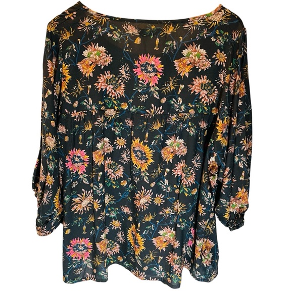 NATURAL LIFE Floral Blouse - Black and Pink - Picture 7 of 10